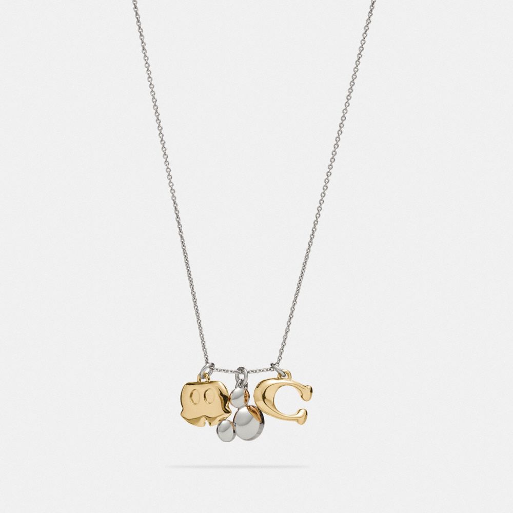 COACH Disney X Coach Mickey Charm Necklace - ONE COLOR - 69144