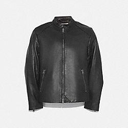 COACH 69167 Leather Racer Jacket BLACK