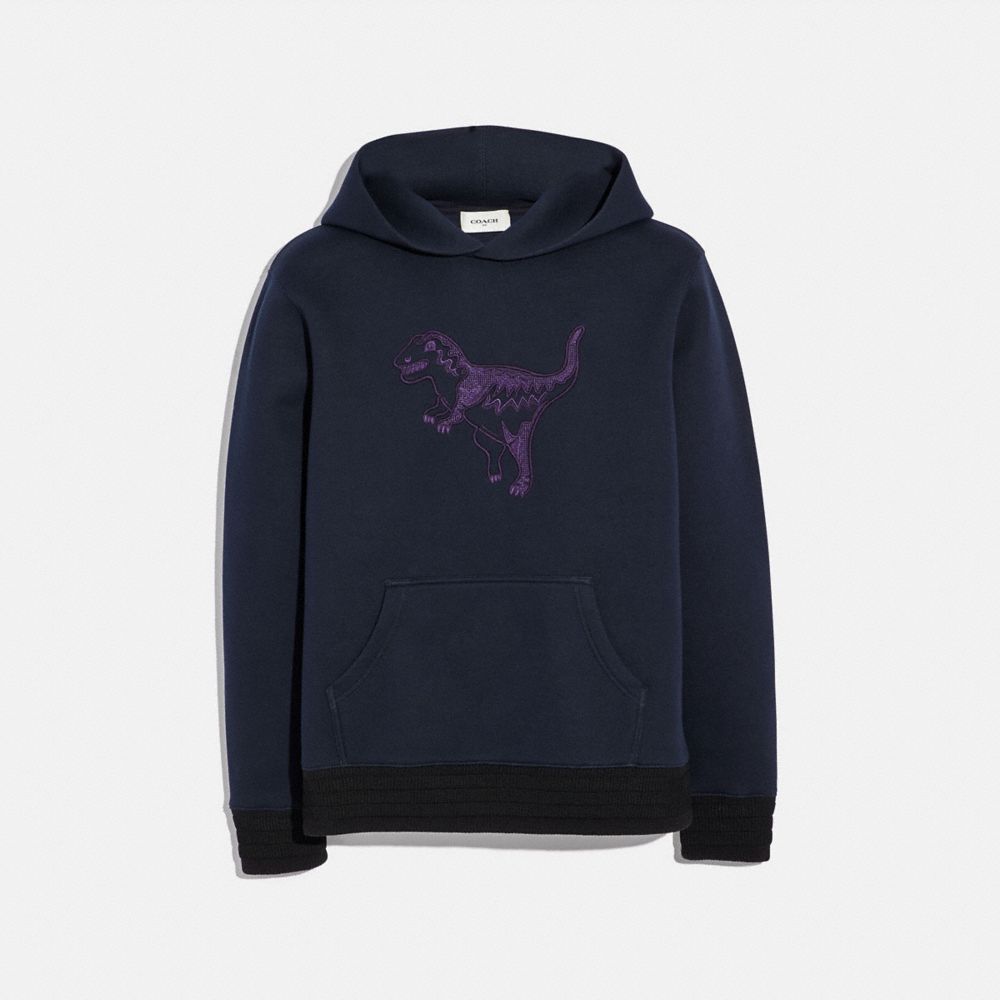 REXY HOODIE - DARK BLUE/AUBERGINE - COACH 69168