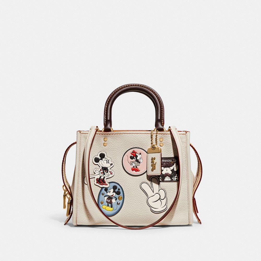 69182 - Disney X Coach Rogue 25 With Patches Brass/Chalk