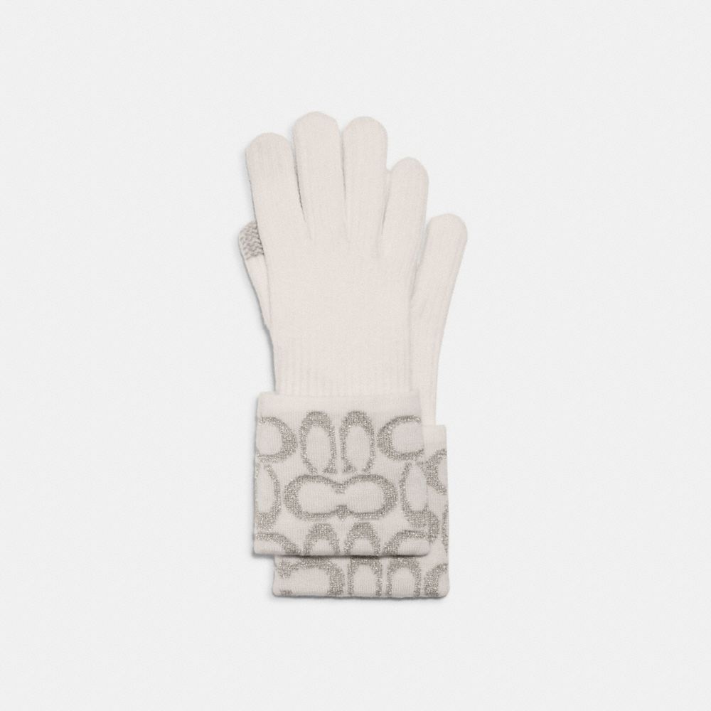 Signature Knit Tech Gloves - 6919 - Chalk