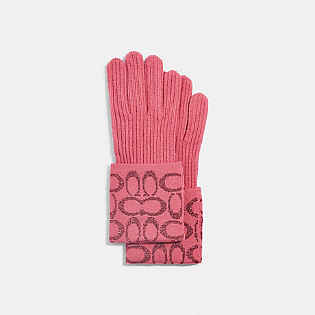 COACH 6919 Signature Knit Tech Gloves Watermelon