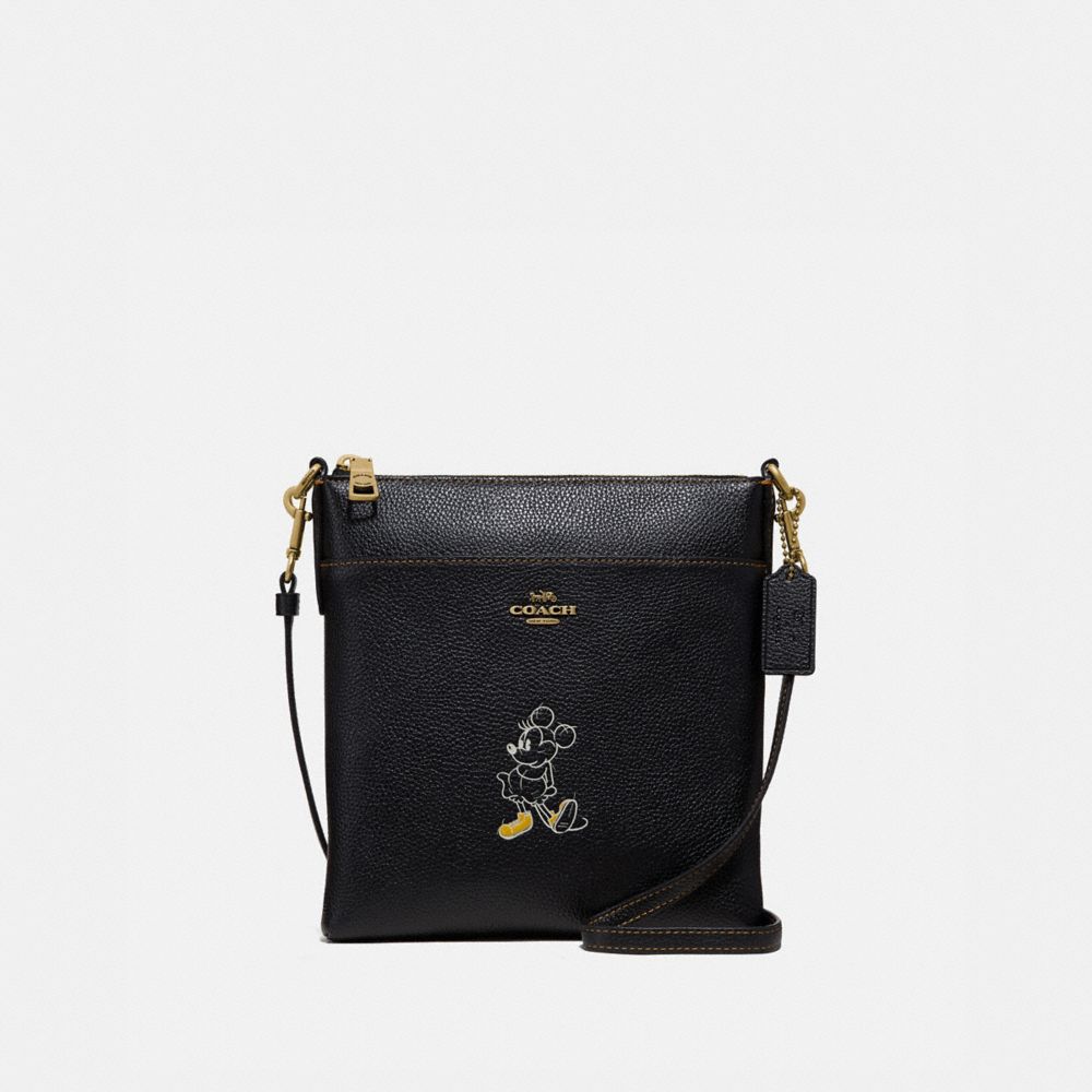 COACH 69225 Disney X Coach Kitt Messenger Crossbody With Disney Motif Brass/Black