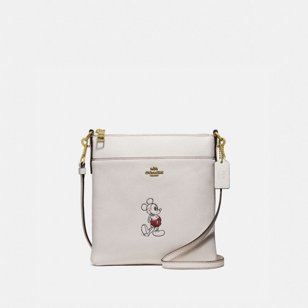 COACH 69225 Disney X Coach Kitt Messenger Crossbody With Disney Motif Brass/Chalk