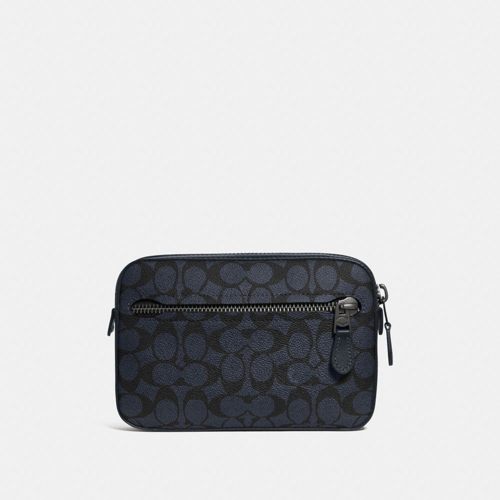 METROPOLITAN SOFT BELT BAG IN SIGNATURE CANVAS - MIDNIGHT NAVY/BLACK ANTIQUE NICKEL - COACH 69355