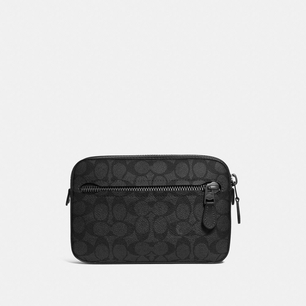 COACH 69355 Metropolitan Soft Belt Bag In Signature Canvas CHARCOAL/BLACK ANTIQUE NICKEL