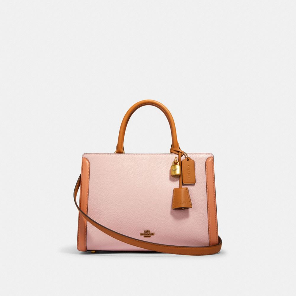 COACH 693 ZOE CARRYALL IN COLORBLOCK OL/BLOSSOM MULTI