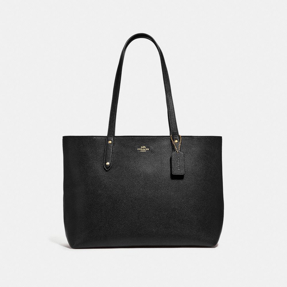 CENTRAL TOTE WITH ZIP - GD/BLACK - COACH 69424