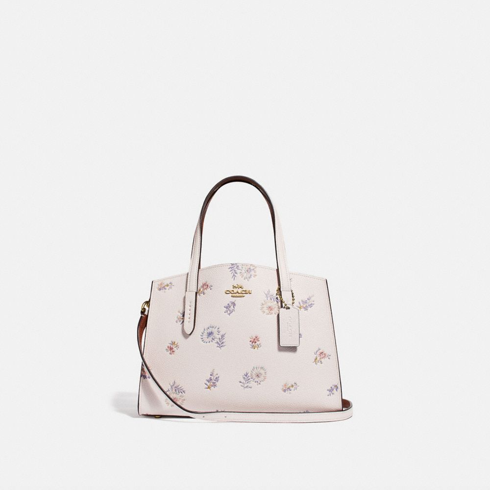 COACH 69431 Charlie Carryall 28 With Meadow Prairie Print GOLD/CHALK