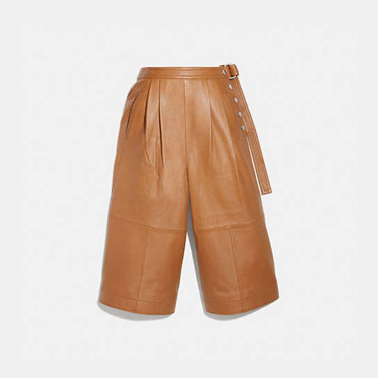 6951 - Leather Culottes Pecan