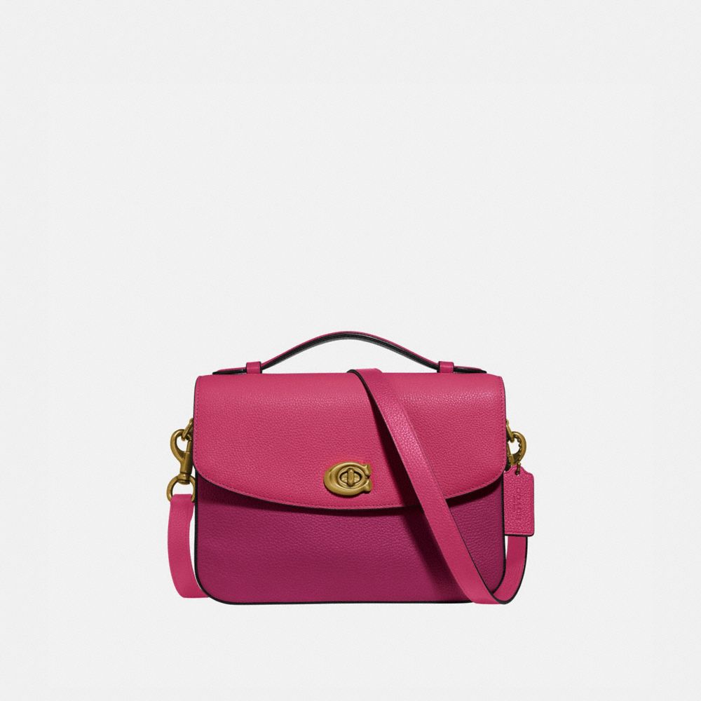 COACH 69524 - CASSIE CROSSBODY IN COLORBLOCK BRIGHT CHERRY MULTI/BRASS