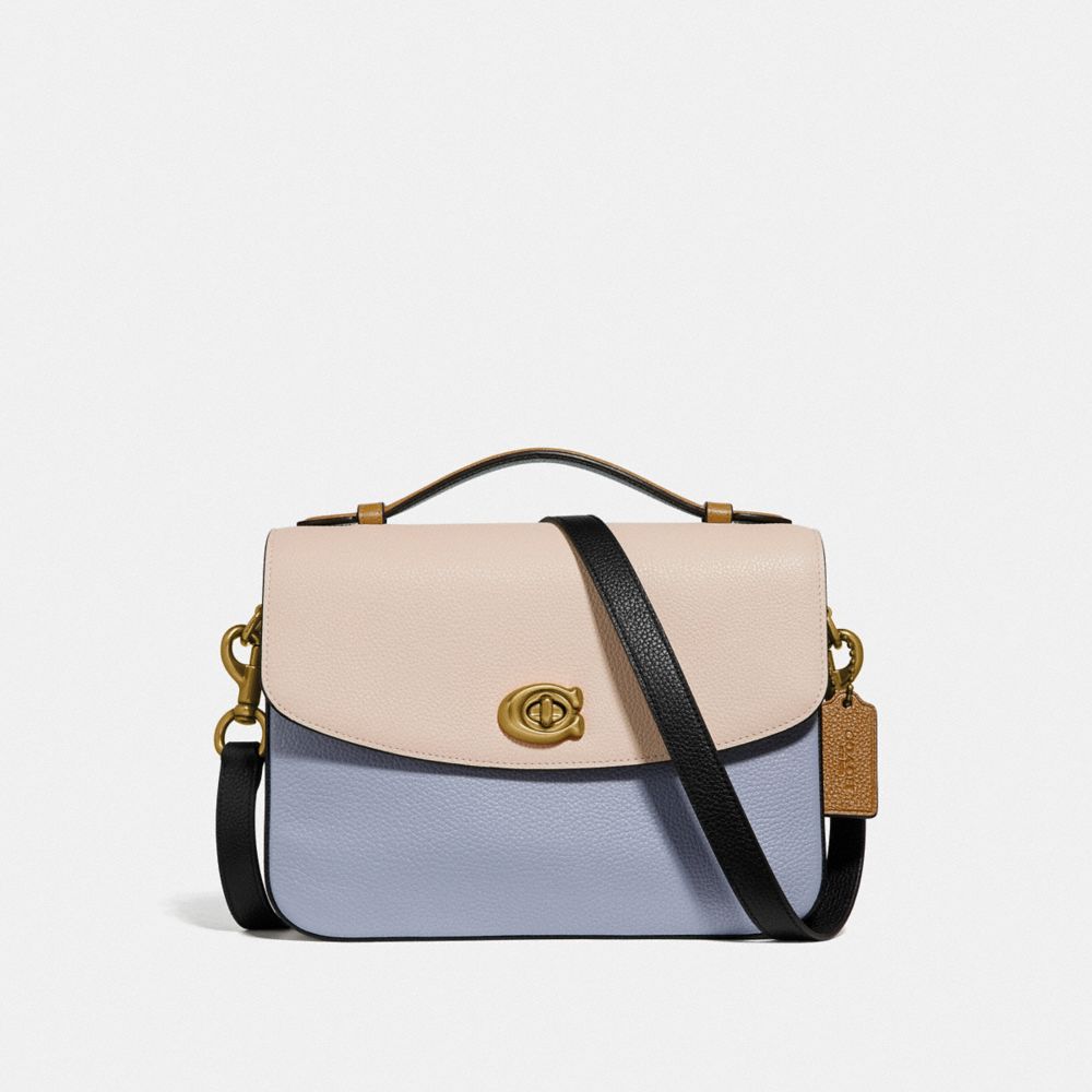 COACH CASSIE CROSSBODY IN COLORBLOCK - BRASS/MIST STRAW MULTI - 69524