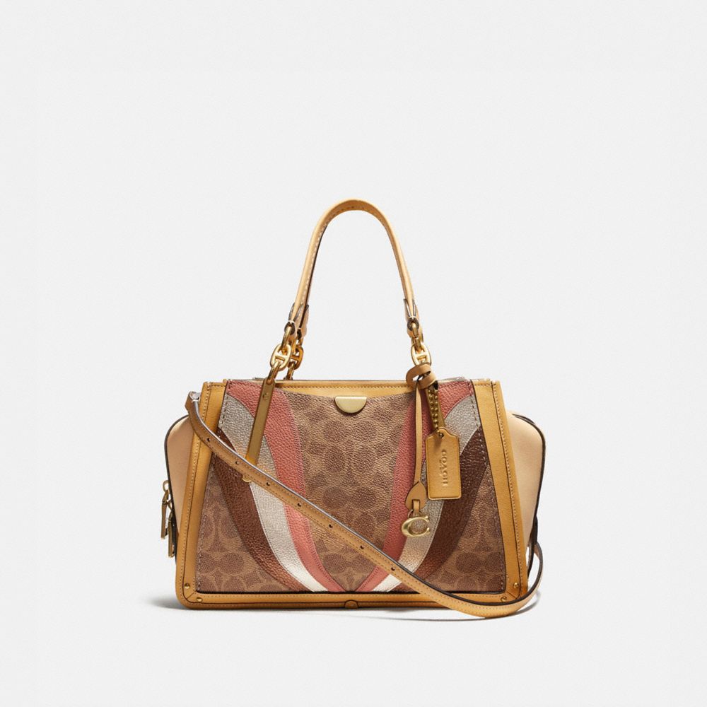 COACH 69527 - DREAMER IN SIGNATURE CANVAS WITH WAVE PATCHWORK B4/TAN MULTI