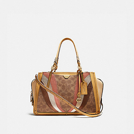 COACH DREAMER IN SIGNATURE CANVAS WITH WAVE PATCHWORK - B4/TAN MULTI - 69527