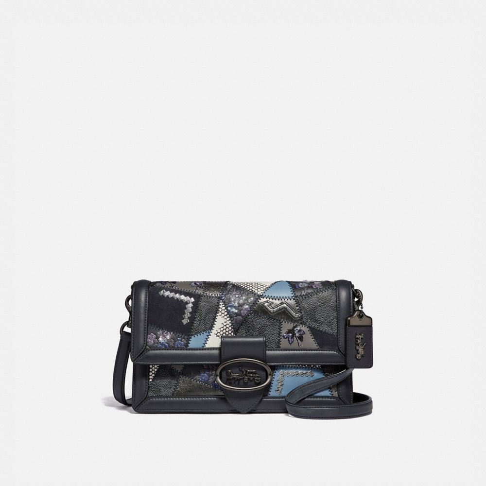 RILEY WITH SIGNATURE PATCHWORK - CHARCOAL SLATE MULTI/PEWTER - COACH 69554