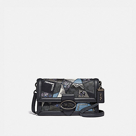 COACH RILEY WITH SIGNATURE PATCHWORK - CHARCOAL SLATE MULTI/PEWTER - 69554