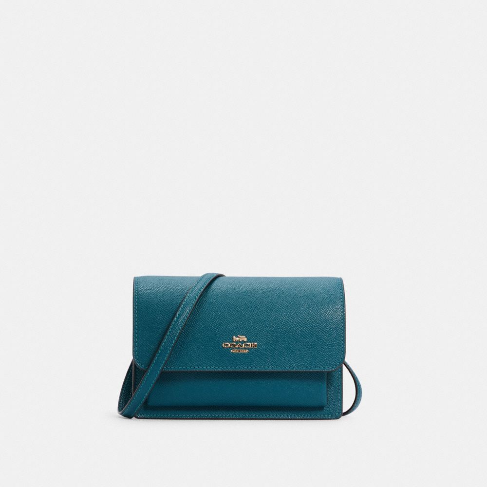 FOLDOVER BELT BAG - IM/TEAL INK - COACH 6959