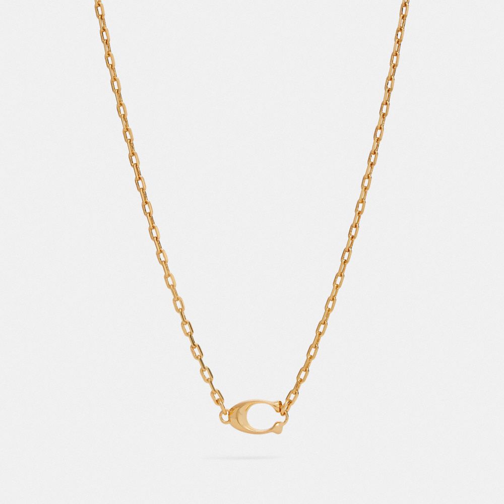 COACH 69601 Signature Pendant Necklace GOLD