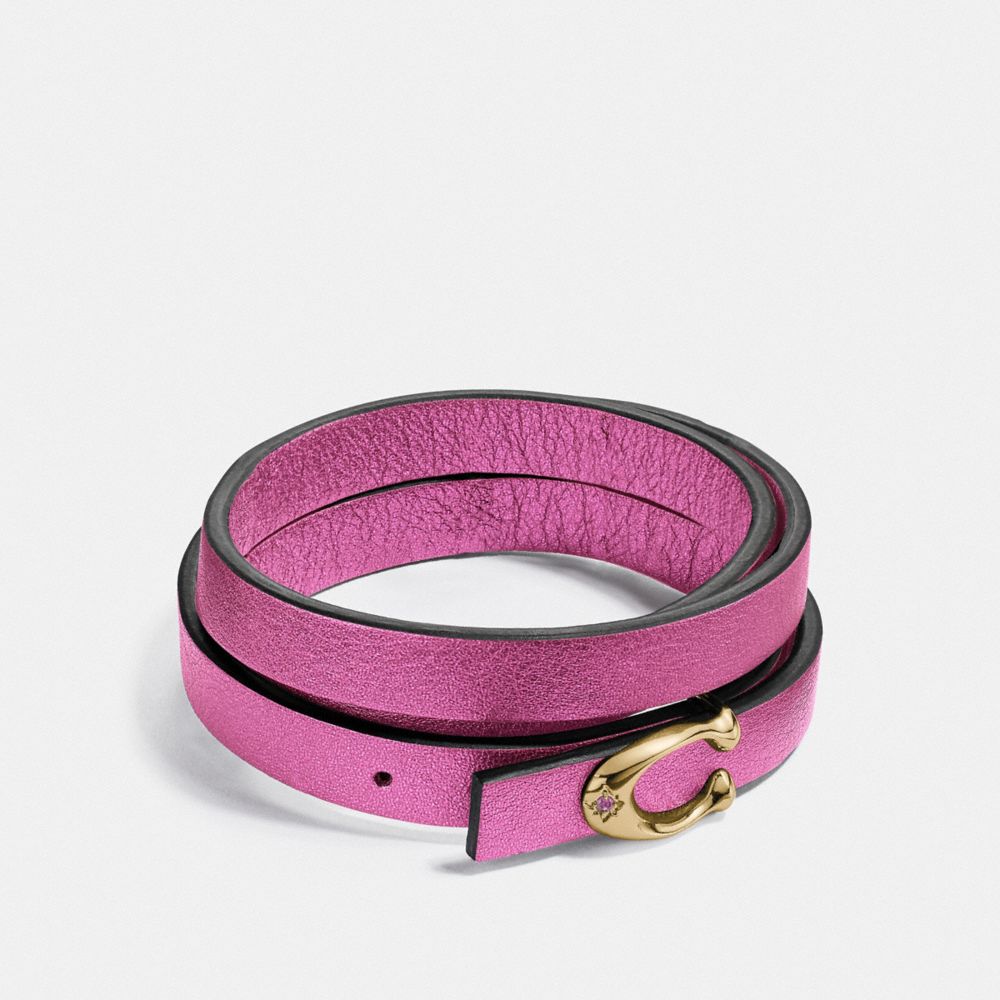 COACH 69604 Complimentary Signature Bracelet GOLD/METALLIC BRIGHT TULIP