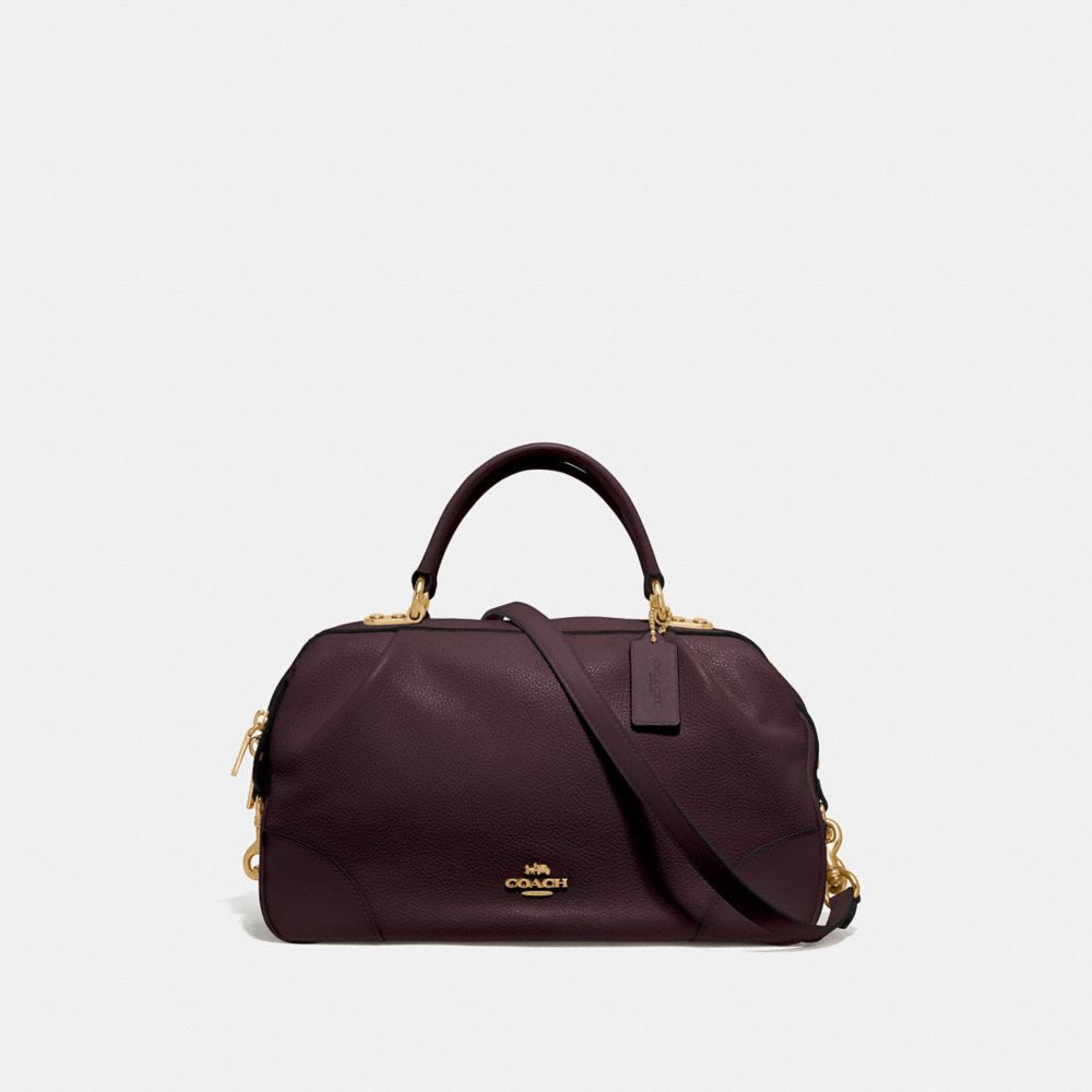 COACH 69621 LANE SATCHEL OXBLOOD/GOLD