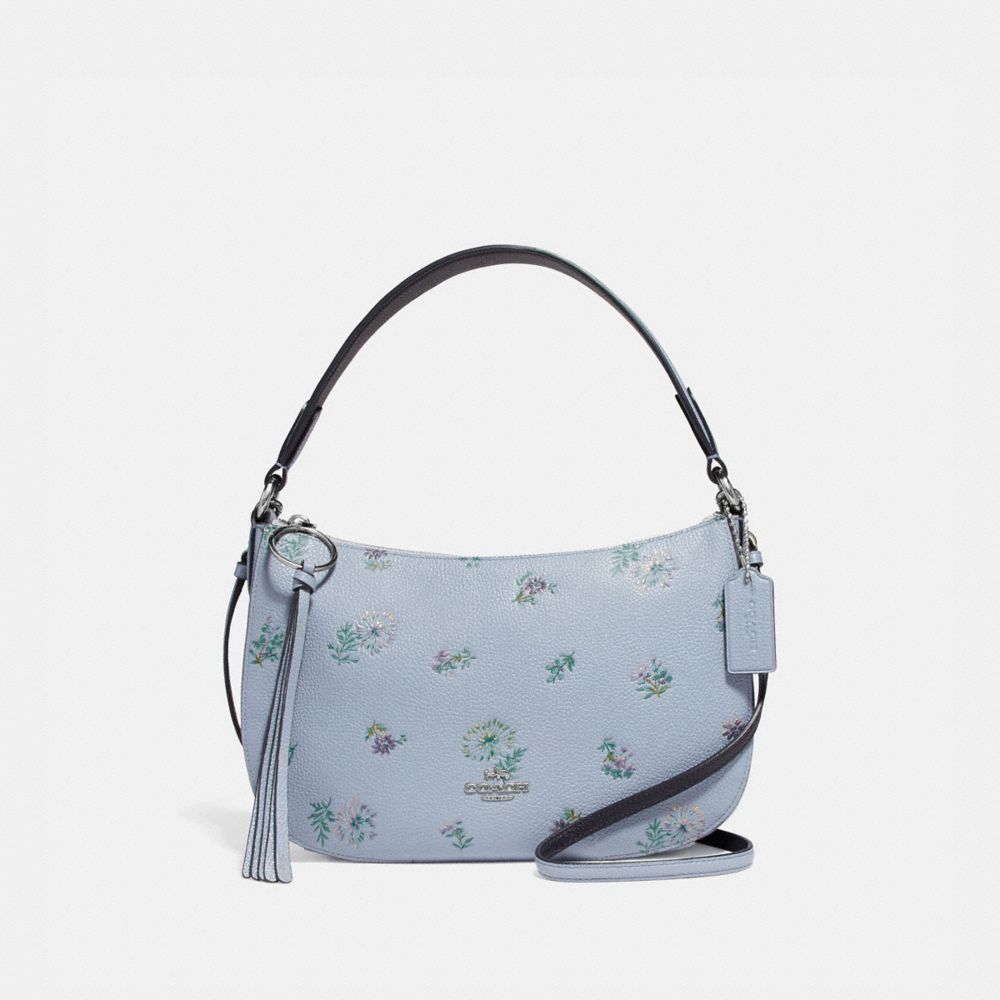 SUTTON CROSSBODY WITH MEADOW PRAIRIE PRINT - 69643 - SILVER/MIST