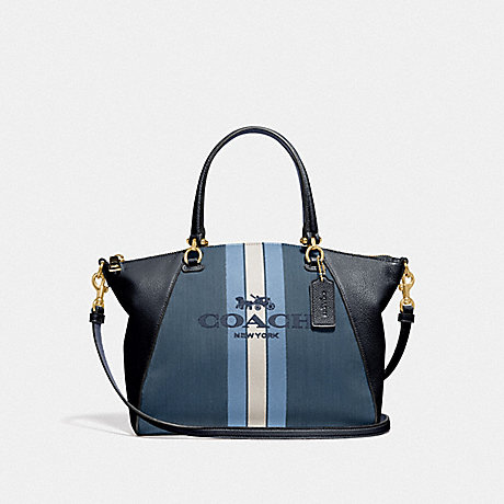 COACH PRAIRIE SATCHEL WITH HORSE AND CARRIAGE - GD/BLUE MIDNIGHT NAVY - 69646