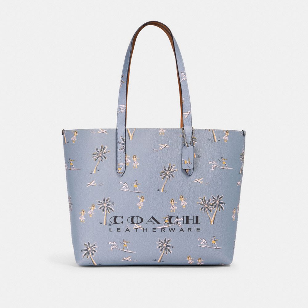 HIGHLINE TOTE WITH HAWAIIAN PRINT - 69668 - SV/MIST