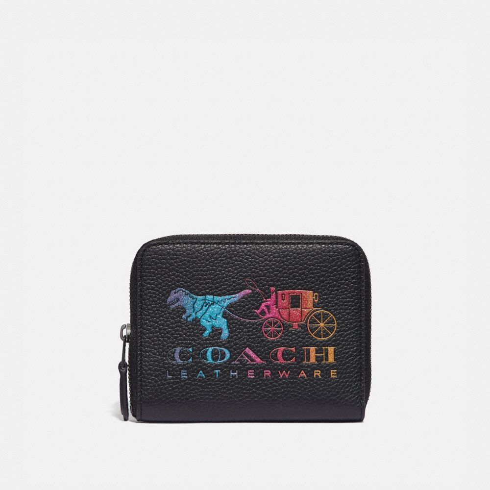 COACH 69813 Small Zip Around Wallet With Rexy And Carriage GM/BLACK MULTI