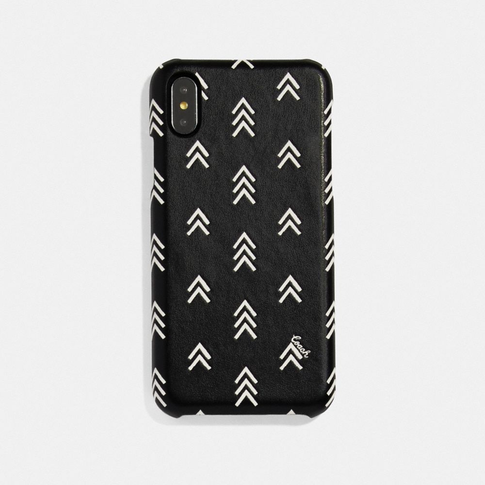 COACH 69823 Iphone X/xs Case With Line Arrow Print BLACK/CHALK