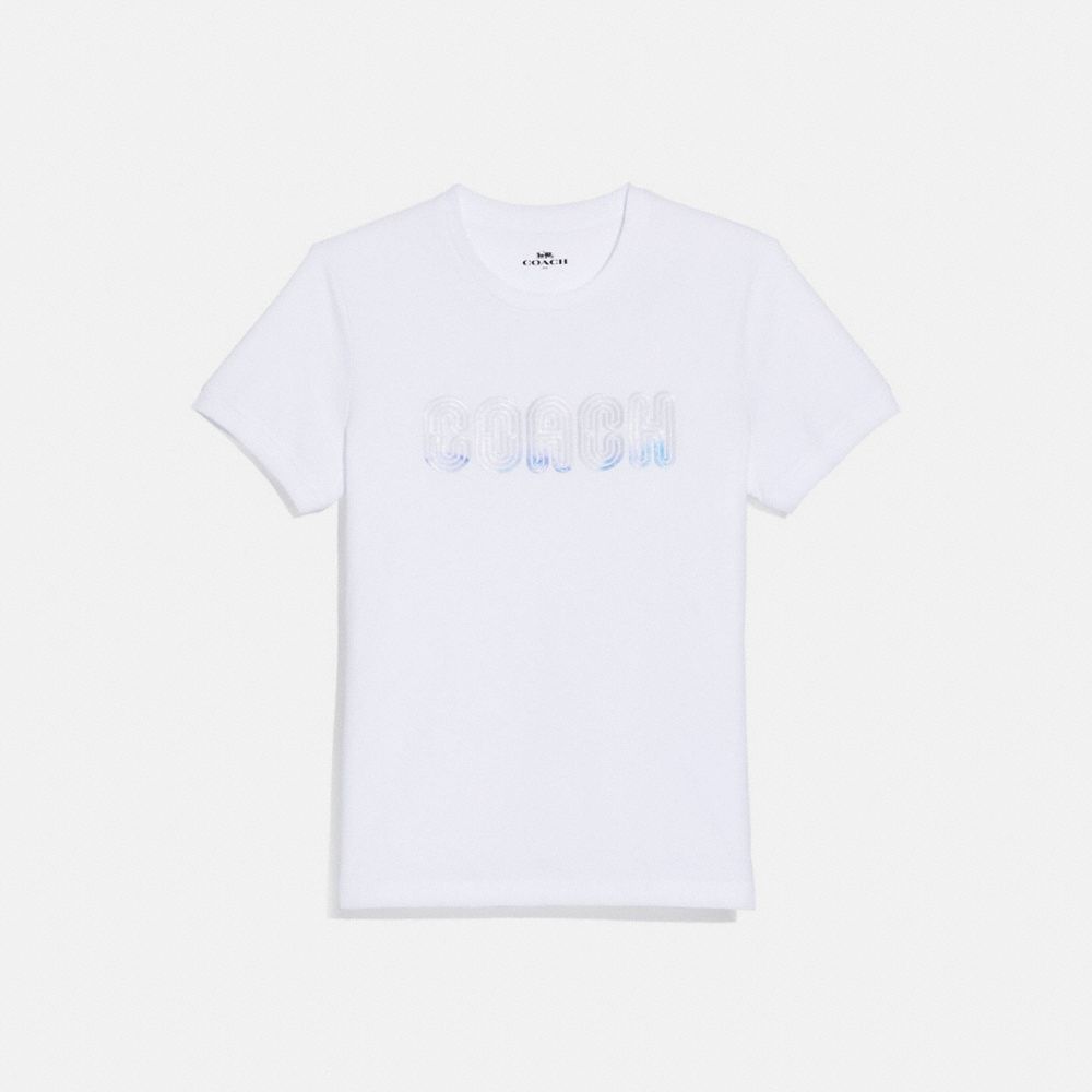 EMBROIDERED SHRUNKEN T-SHIRT - 69931 - OPTIC WHITE