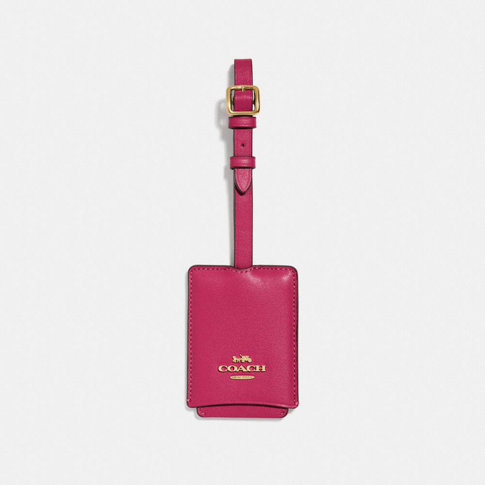 LUGGAGE TAG - 69970 - BRIGHT CHERRY/GOLD