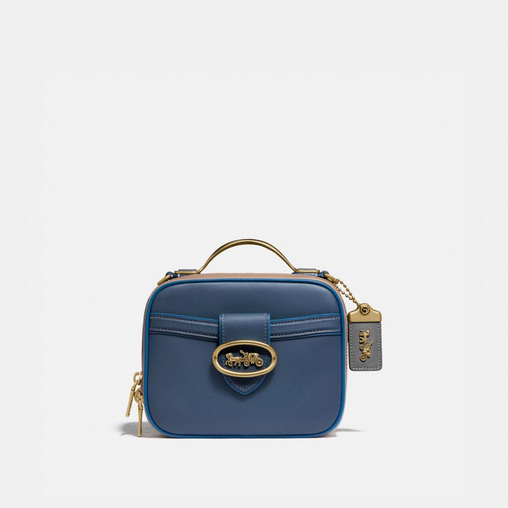 COACH 704 RILEY LUNCHBOX BAG IN COLORBLOCK B4/DARK-DENIM-MULTI