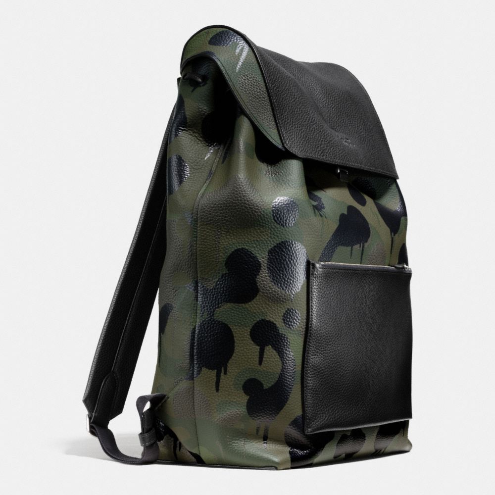 coach camo backpack