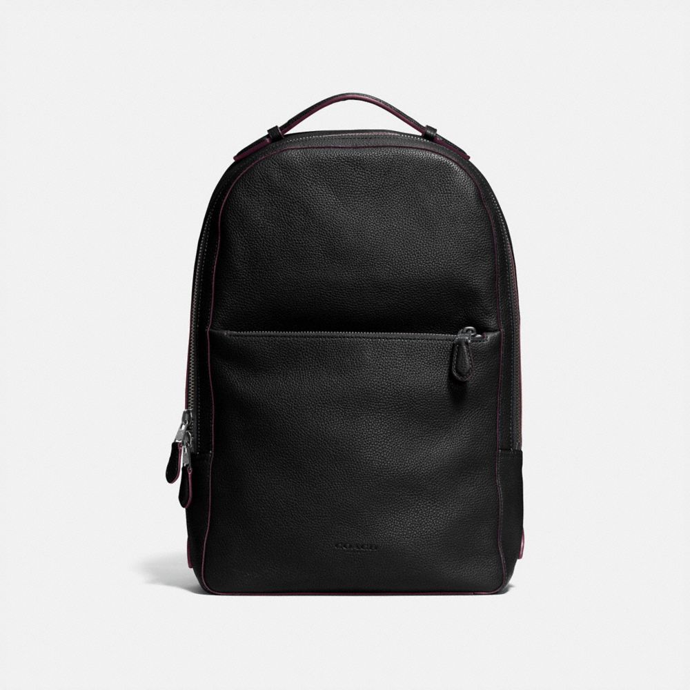 METROPOLITAN SOFT BACKPACK - 72306 - BLACK/BLACK ANTIQUE NICKEL