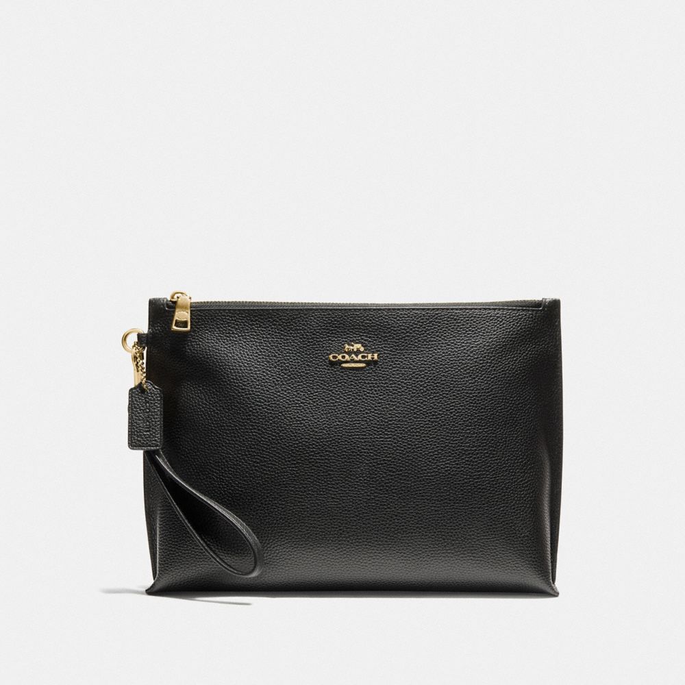 COACH 72393 LARGE CHARLIE POUCH GOLD/BLACK