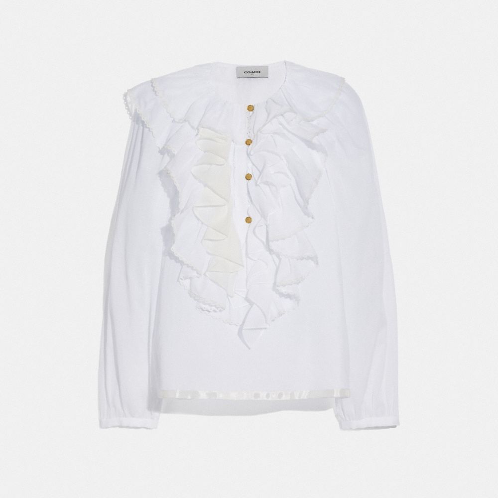 COACH 72541 PEASANT BLOUSE WHITE.