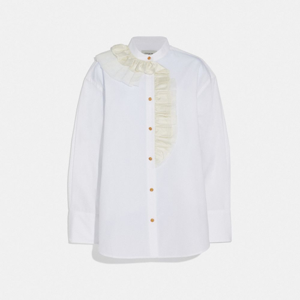 COACH 72556 Ruffle Shirt WHITE.