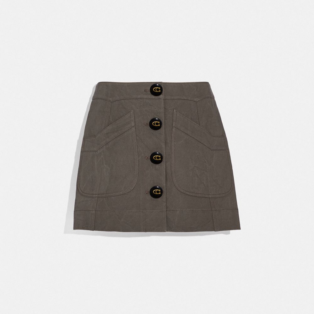 COACH 72580 SHORT CARGO SKIRT ANTHRACITE