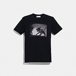 COACH 72592 Disney X Coach Disney Print T-shirt BLACK WITH PINNOCCHIO