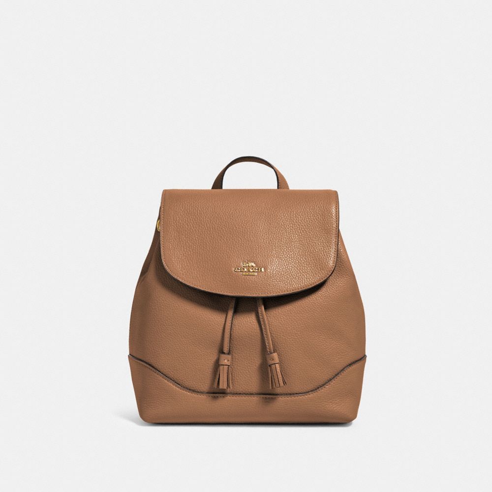 Coach elle backpack taupe sale