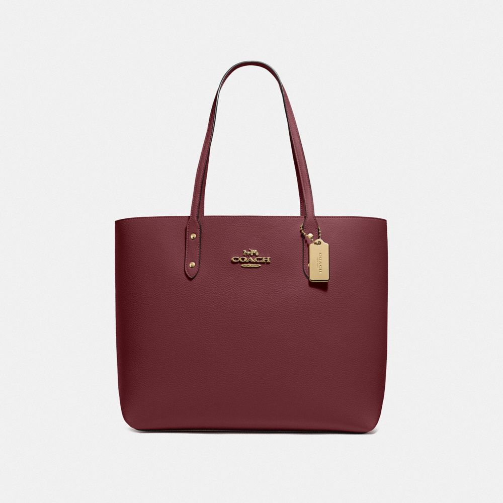 COACH 72673 Town Tote GOLD/WINE