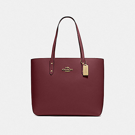 COACH 72673 Town Tote Gold/Wine