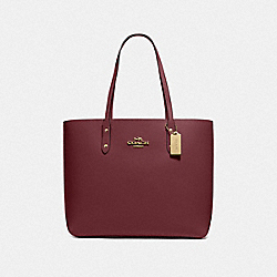 COACH 72673 Town Tote GOLD/WINE
