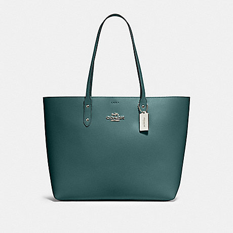 COACH 72673 TOWN TOTE SV/DARK TURQUOISE
