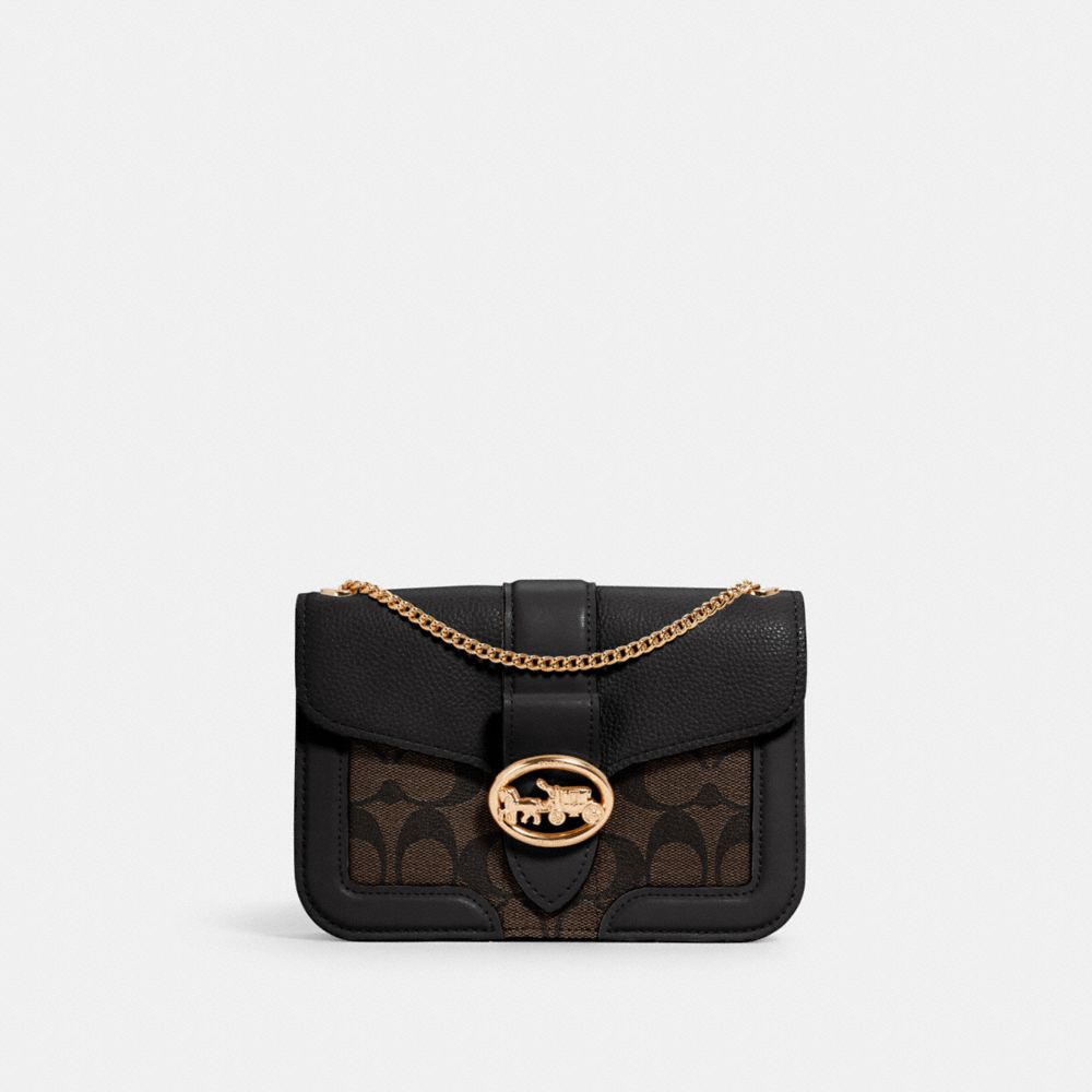 GEORGIE CROSSBODY IN SIGNATURE CANVAS - IM/BROWN BLACK - COACH 7287