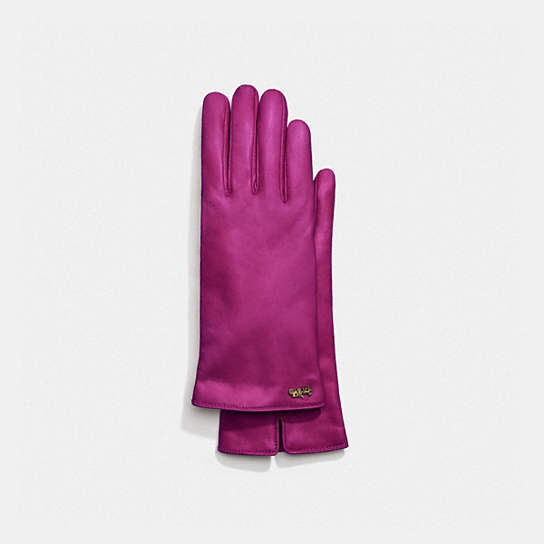 7290 - Horse And Carriage Leather Tech Gloves Dark Magenta