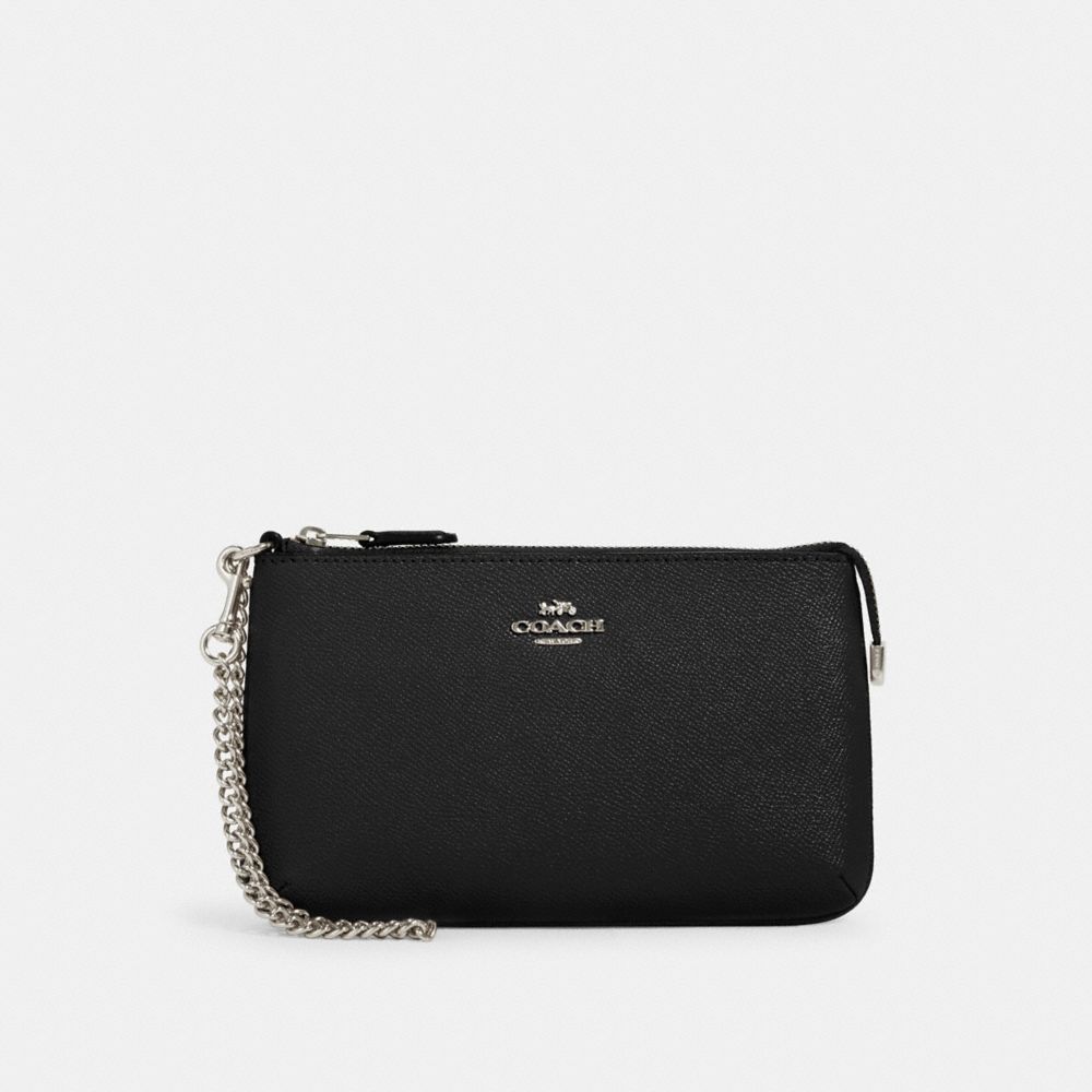 COACH LARGE WRISTLET - SV/BLACK - 73044