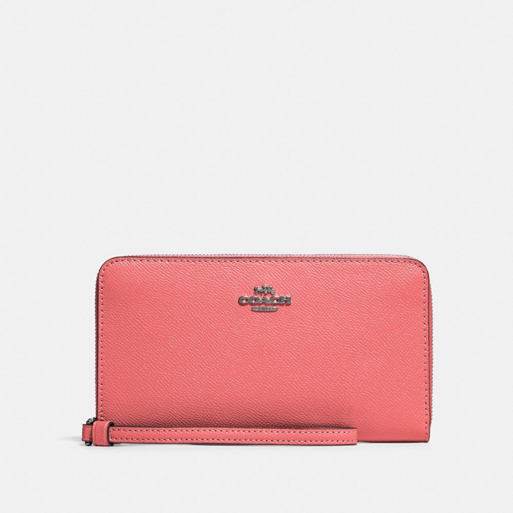 COACH 73413 Large Phone Wallet QB/PINK LEMONADE