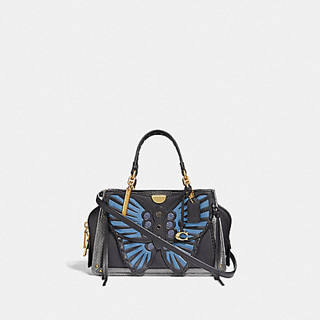 COACH 73417 DREAMER 21 WITH WHIPSTITCH BUTTERFLY BLACK MULTI/BRASS