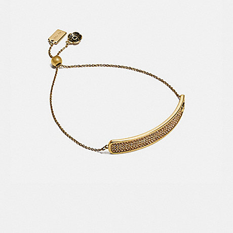 COACH 73519 Pave Slider Bracelet Gold/Gold